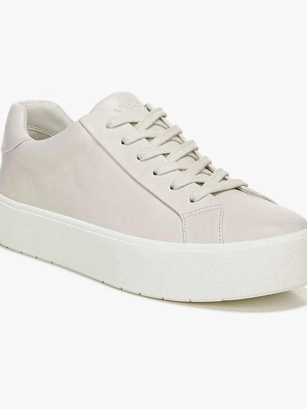 Vince Benfield Leather Platform Sneaker 8.5 Off White Color